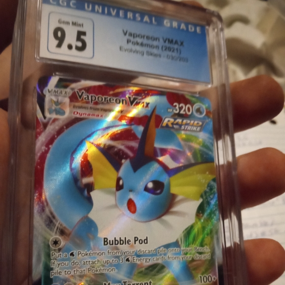 2021 VMAX VAPOREON TCG SLAB - Picture 5 of 7